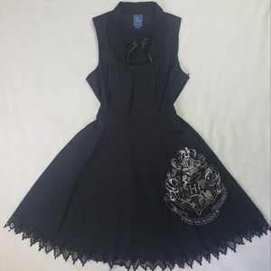 Hot Topic, Harry Potter Hogwarts Witchy Goth Collar Dress, XL Extra Large, Black